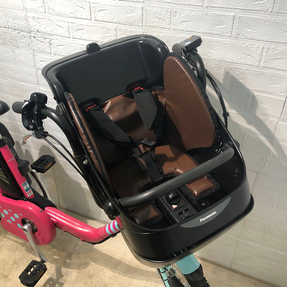 中古電動自転車 新品バッテリー パナソニック ギュット ミニ DX ピンク×ソーダ 20インチ YC049