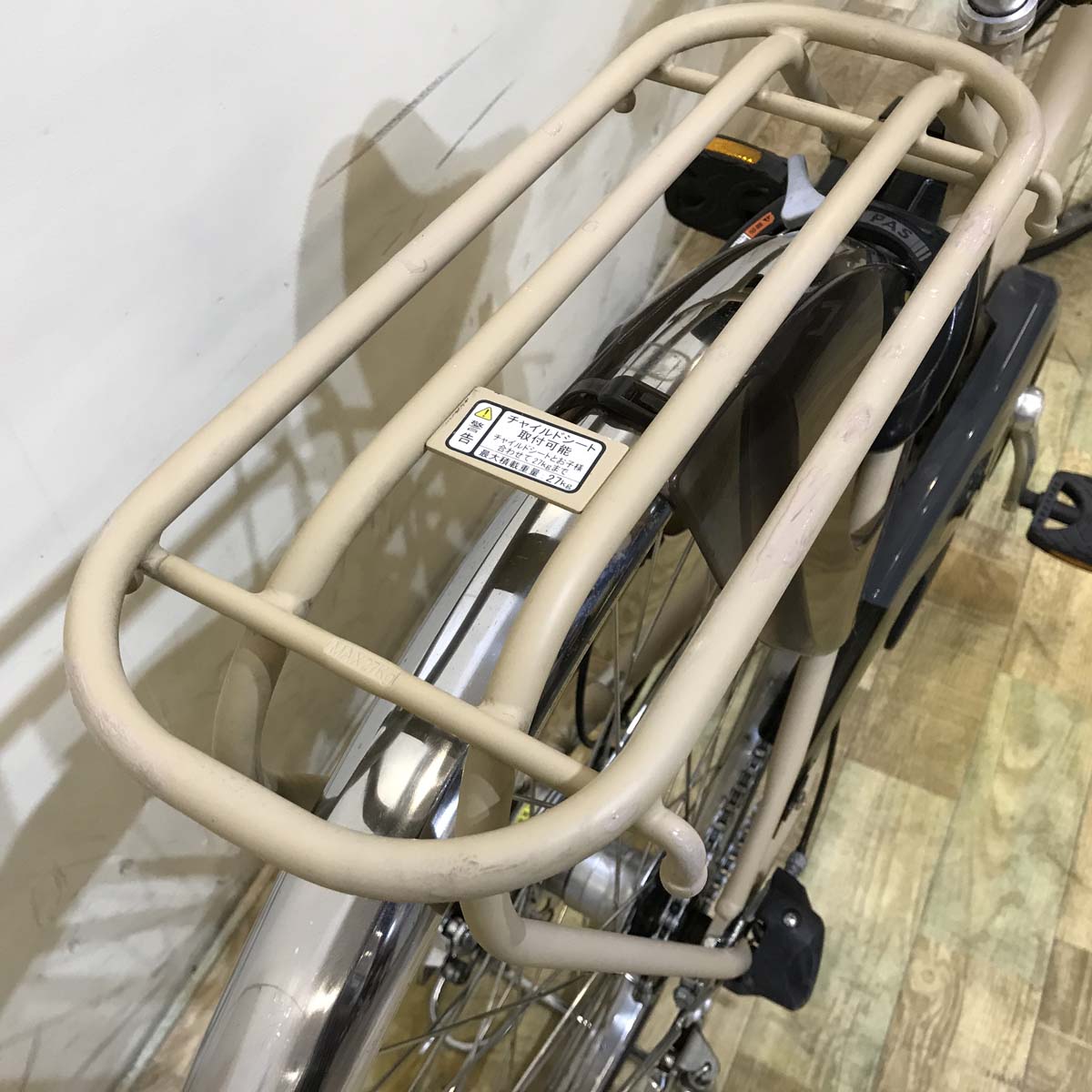 中古電動自転車 ヤマハ PAS ナチュラ ベージュ 26インチ KG046