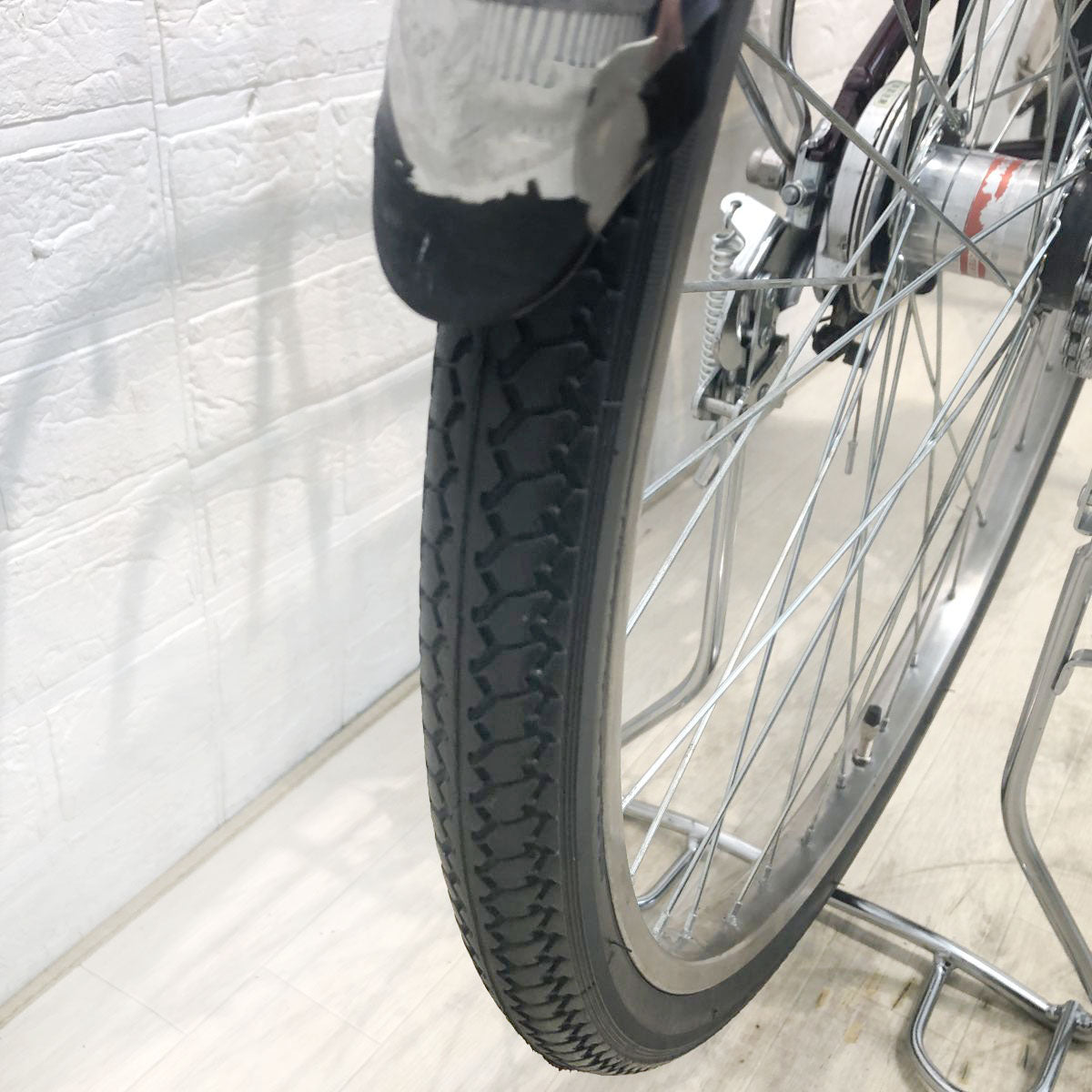 中古電動自転車 ブリヂストン アシスタDX パープル 26インチ YH070