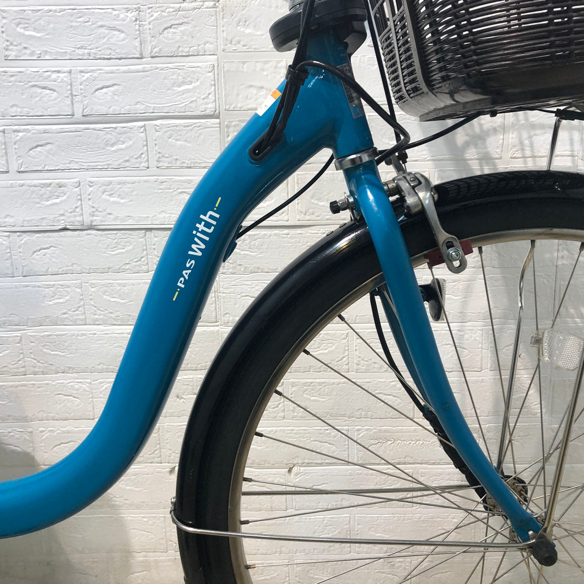 中古電動自転車 ヤマハ PAS With パス ウィズ ブルー 26インチ YC052
