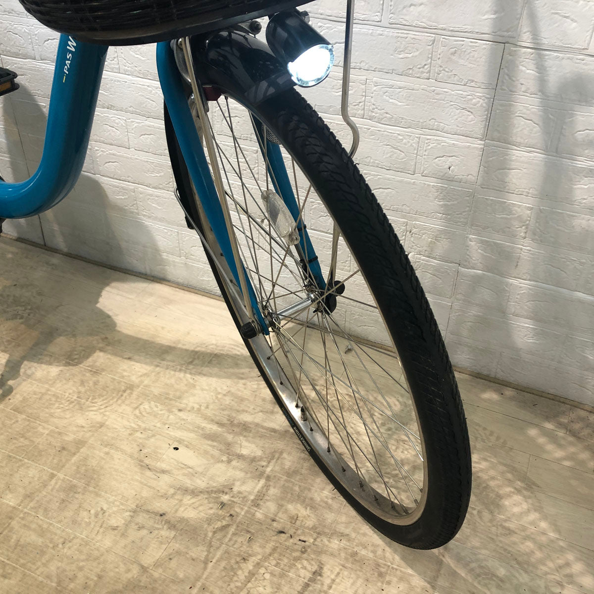 中古電動自転車 ヤマハ PAS With パス ウィズ ブルー 26インチ YC052
