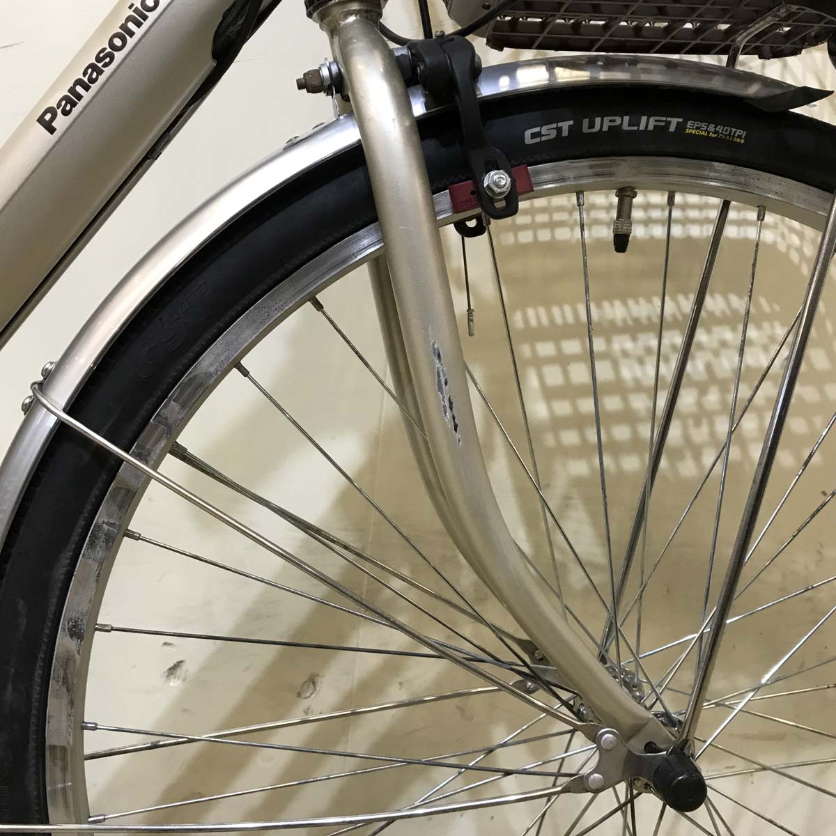中古電動自転車 パナソニック ビビL シルバー 26インチ KG048