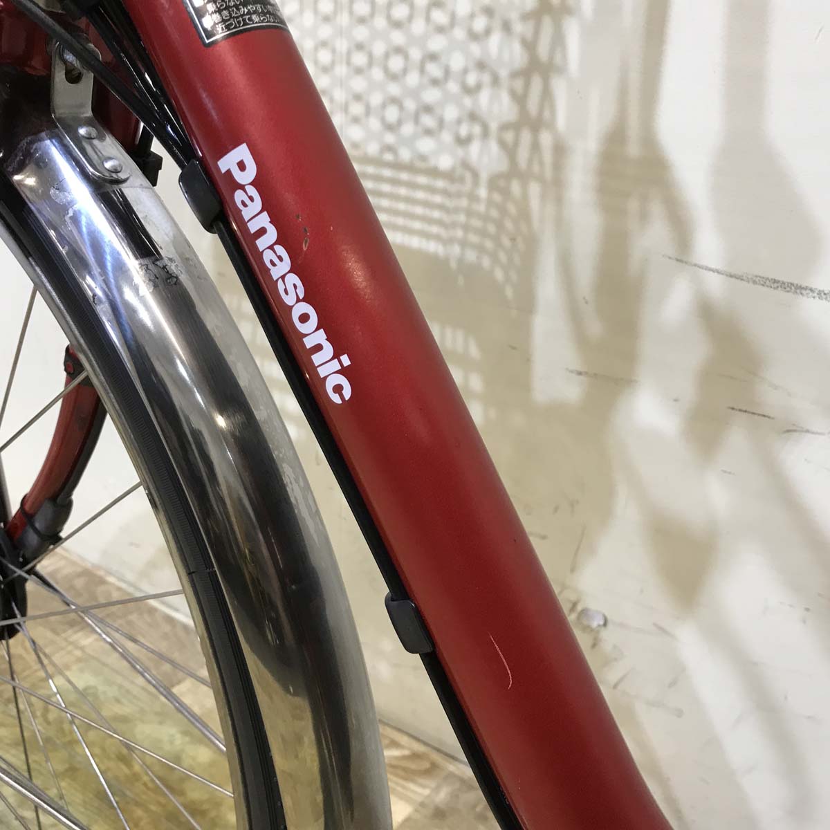 中古電動自転車 パナソニック ビビDX レッド 26インチ KG049
