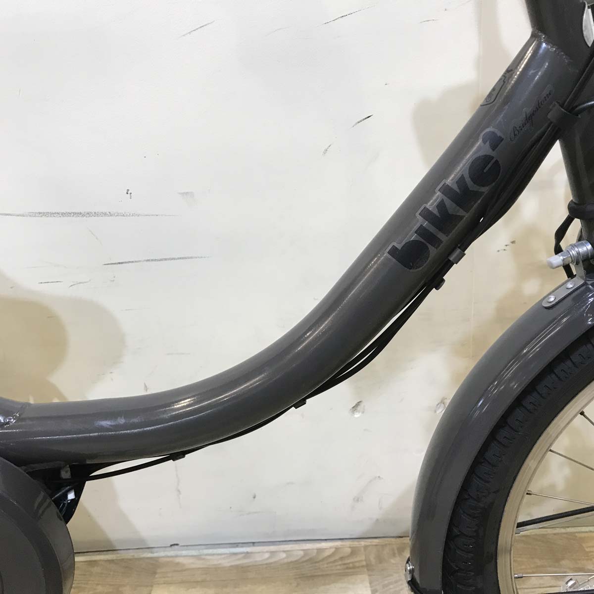 中古電動自転車 ブリヂストン bikke 2 e ビッケ ツー イー グレー 20インチ KB040