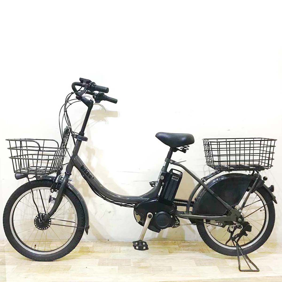 中古電動自転車 ブリヂストン bikke 2 e ビッケ ツー イー グレー 20インチ KB040