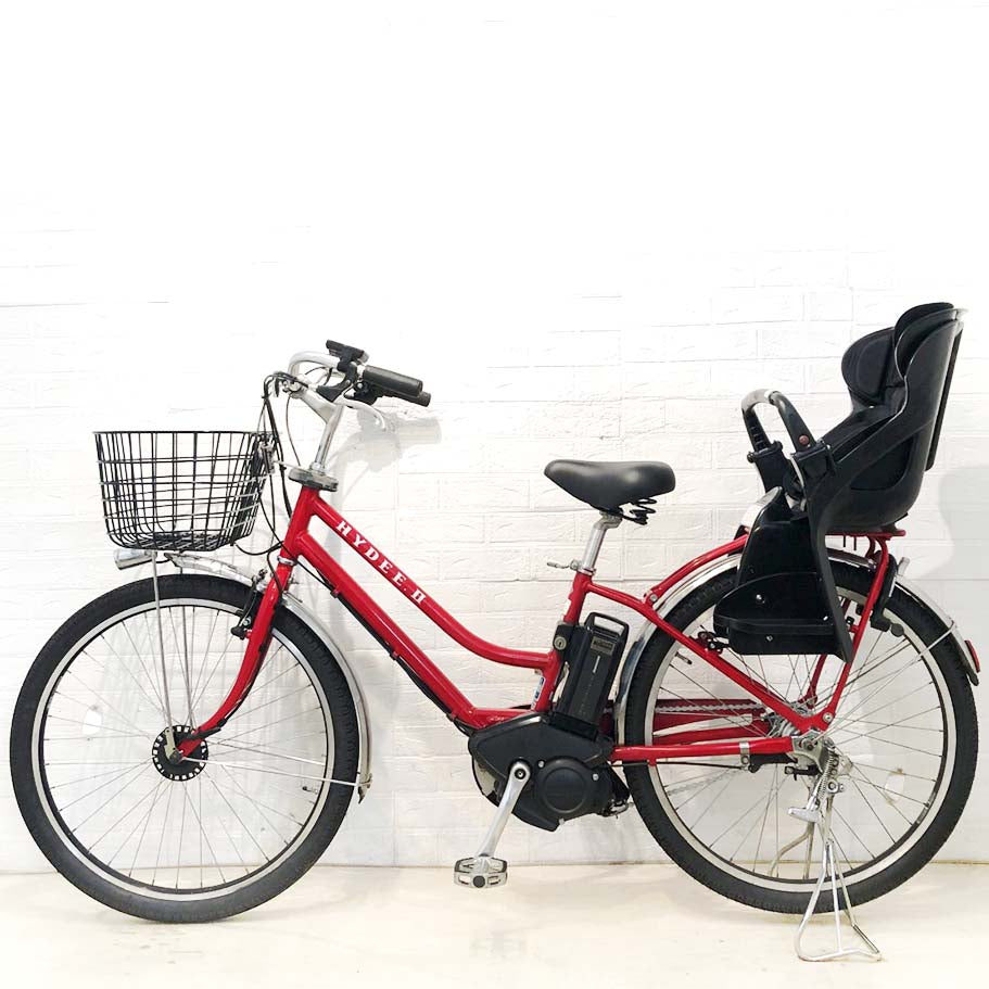 中古電動自転車 ブリヂストン ハイディ2 レッド 26インチ YH077