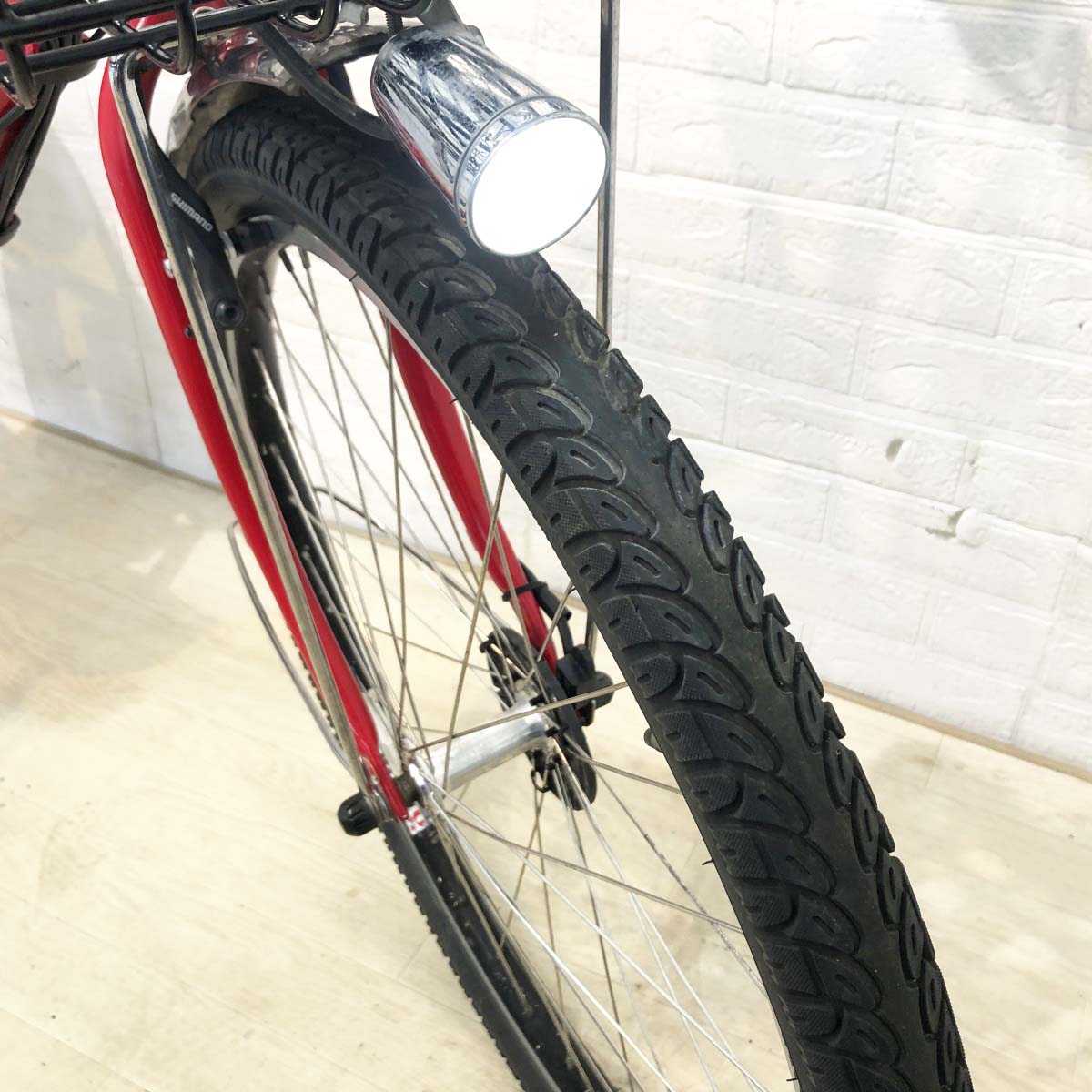 中古電動自転車 ブリヂストン ハイディ2 レッド 26インチ YH077