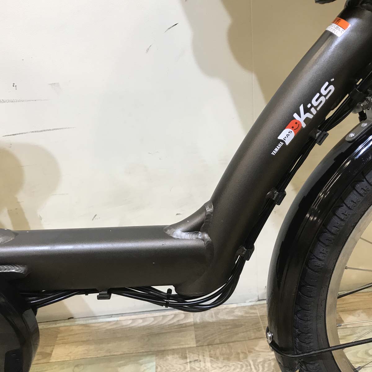 中古電動自転車 ヤマハ PAS Kiss mini パス キッス ミニ カーキ 20インチ KD515