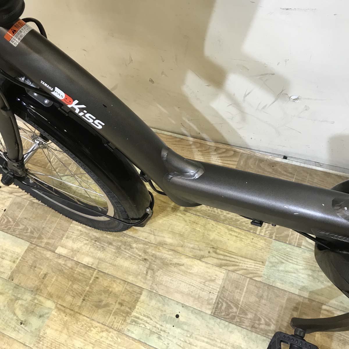 中古電動自転車 ヤマハ PAS Kiss mini パス キッス ミニ カーキ 20インチ KD515