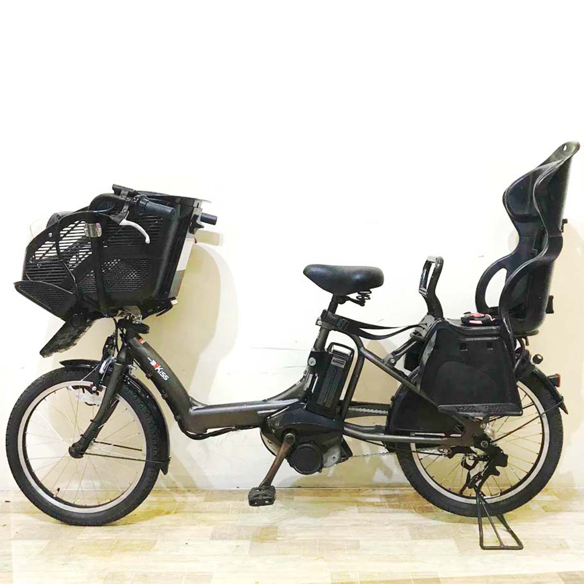 中古電動自転車 ヤマハ PAS Kiss mini パス キッス ミニ カーキ 20インチ KD515
