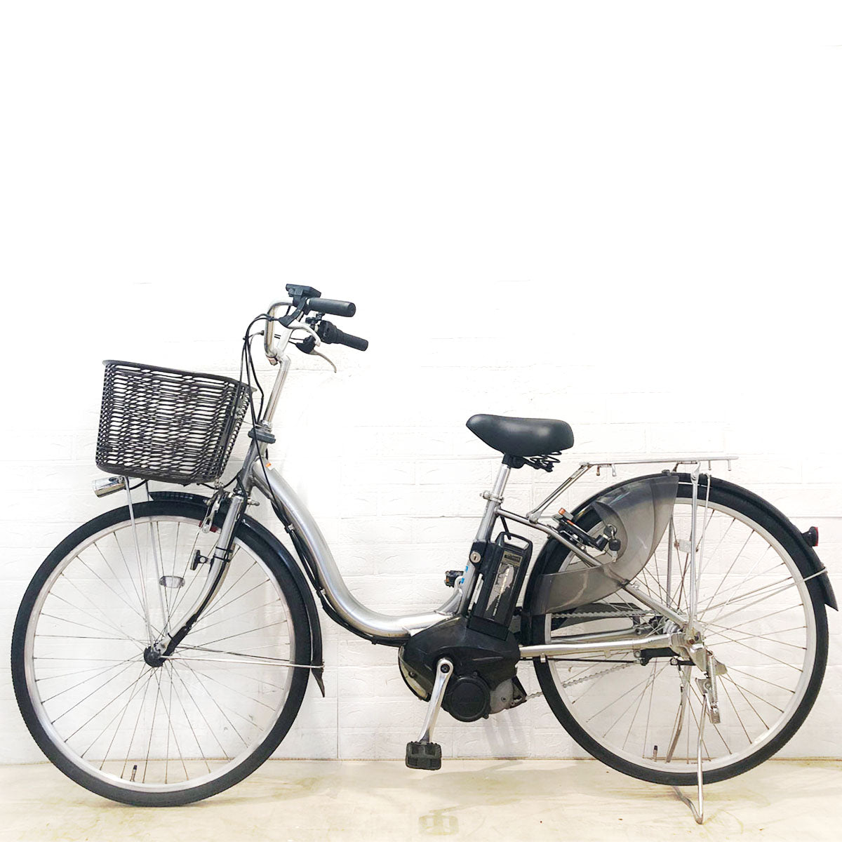 408整備済新基準良品ヤマハ PAS with電動アシスト自転車26インチ中古車 中古電動自転車 ヤマハ PAS Cheer パス チア シルバー 26インチ YC061