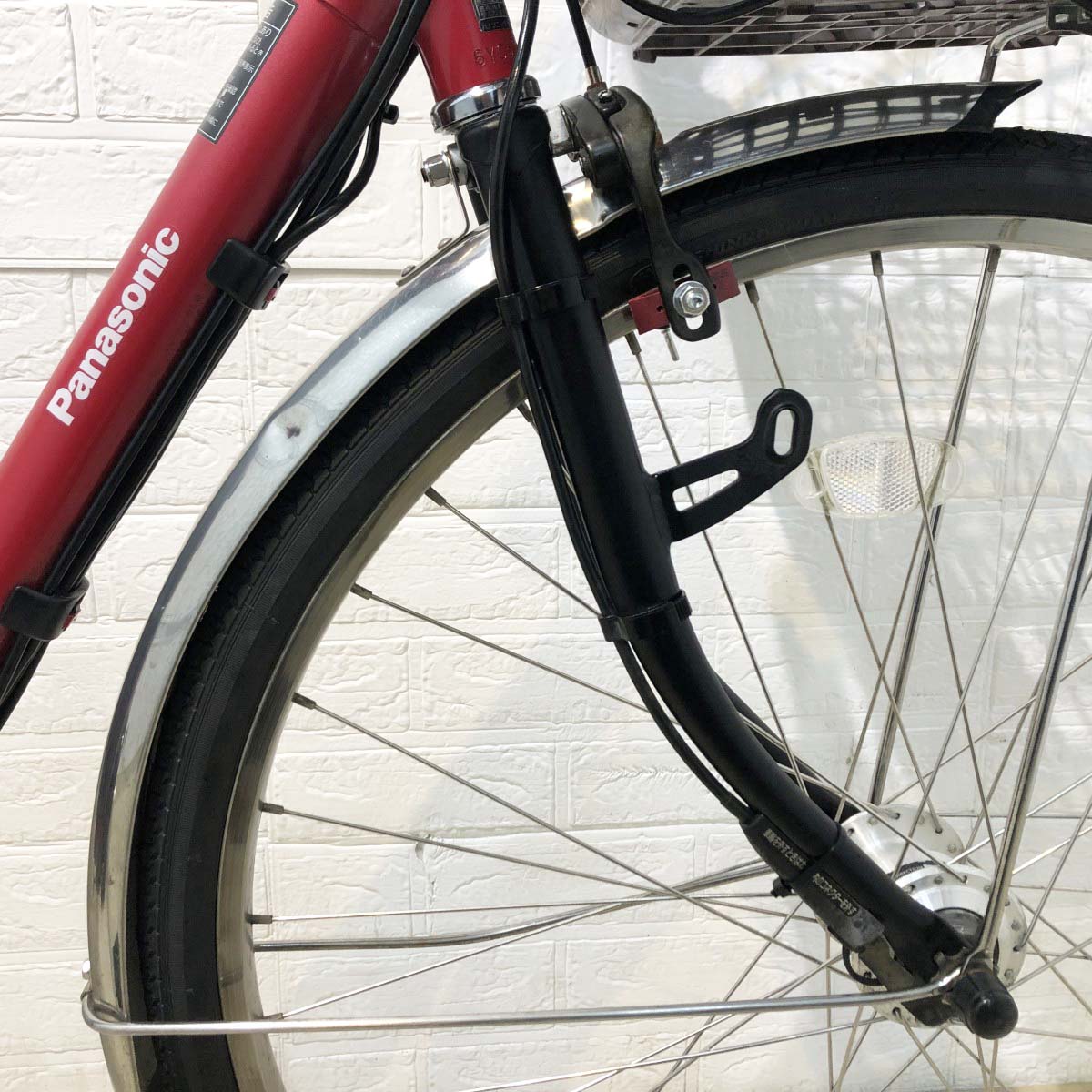 中古電動自転車 パナソニック ビビPX レッド 26インチ YH081