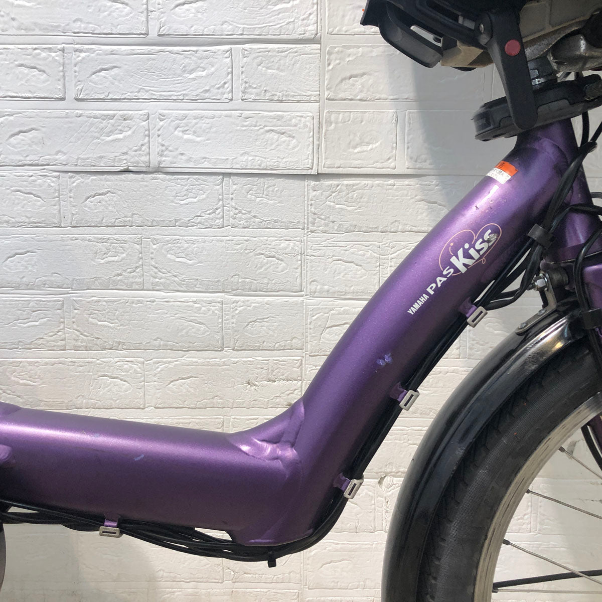 中古電動自転車 ヤマハ PAS Kiss mini パス キッス ミニ パープル 20インチ YC063