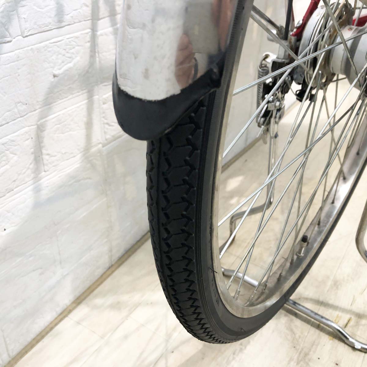 中古電動自転車 パナソニック ビビPX レッド 26インチ YH081