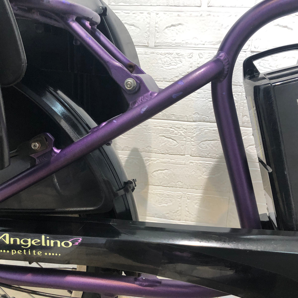 中古電動自転車 ヤマハ PAS Kiss mini パス キッス ミニ パープル 20