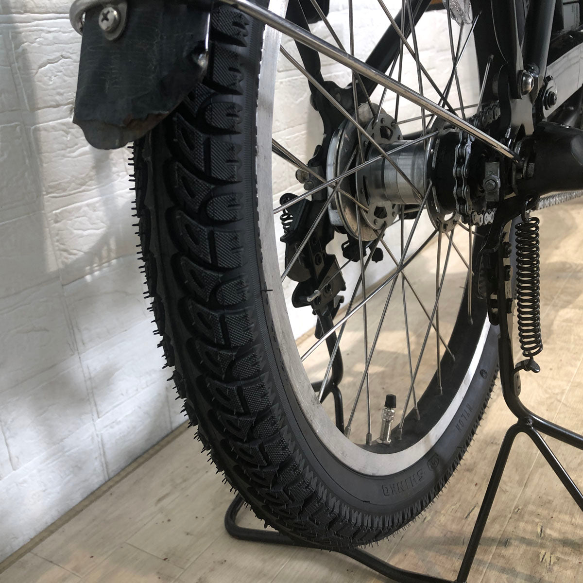 中古電動自転車 新品バッテリー ブリヂストン アンジェリーノ プティット e ブラック 20インチ YC066