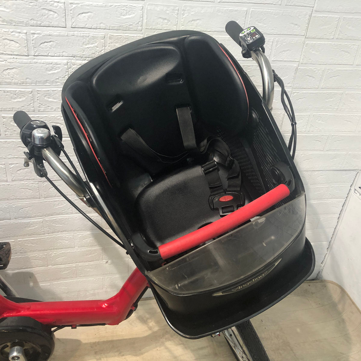 中古電動自転車 新品バッテリー ブリヂストン アンジェリーノ e レッド 前22×後26インチ YC069