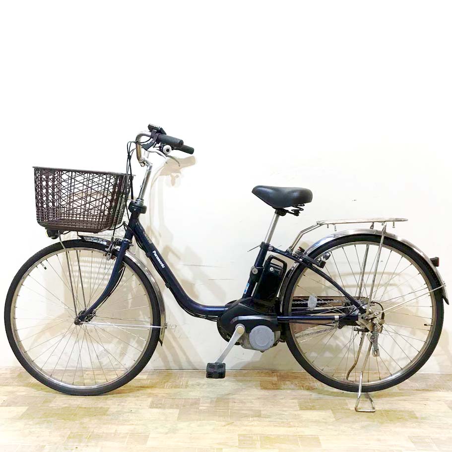 中古電動自転車 パナソニック ビビDX ネイビー 26インチ KG064