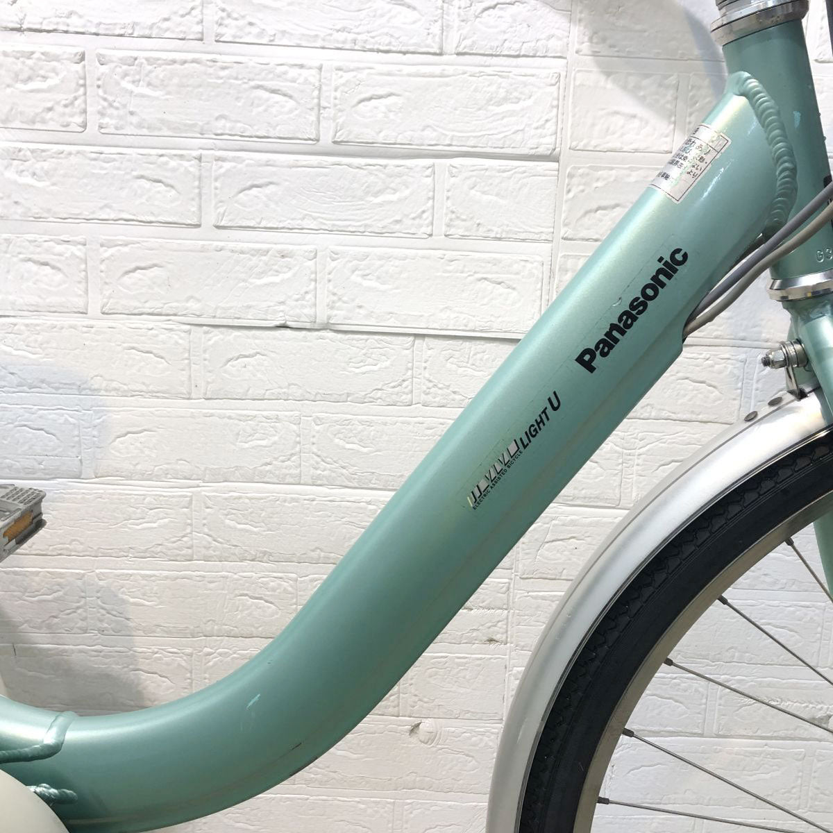 中古電動自転車 新品バッテリー パナソニック ビビ ライトU グリーン 26インチ YH091