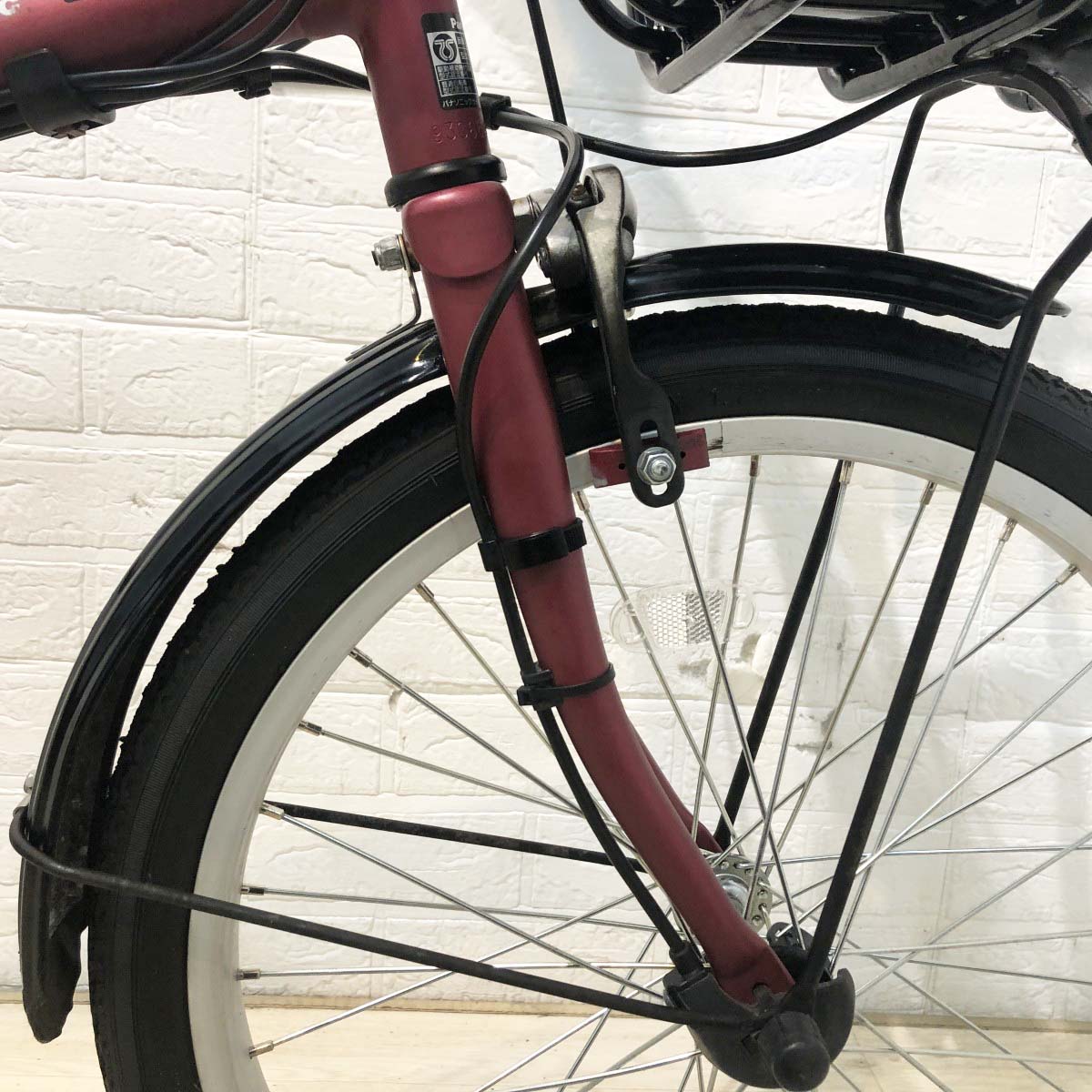 中古電動自転車 パナソニック グリッター レッド 20インチ YH093