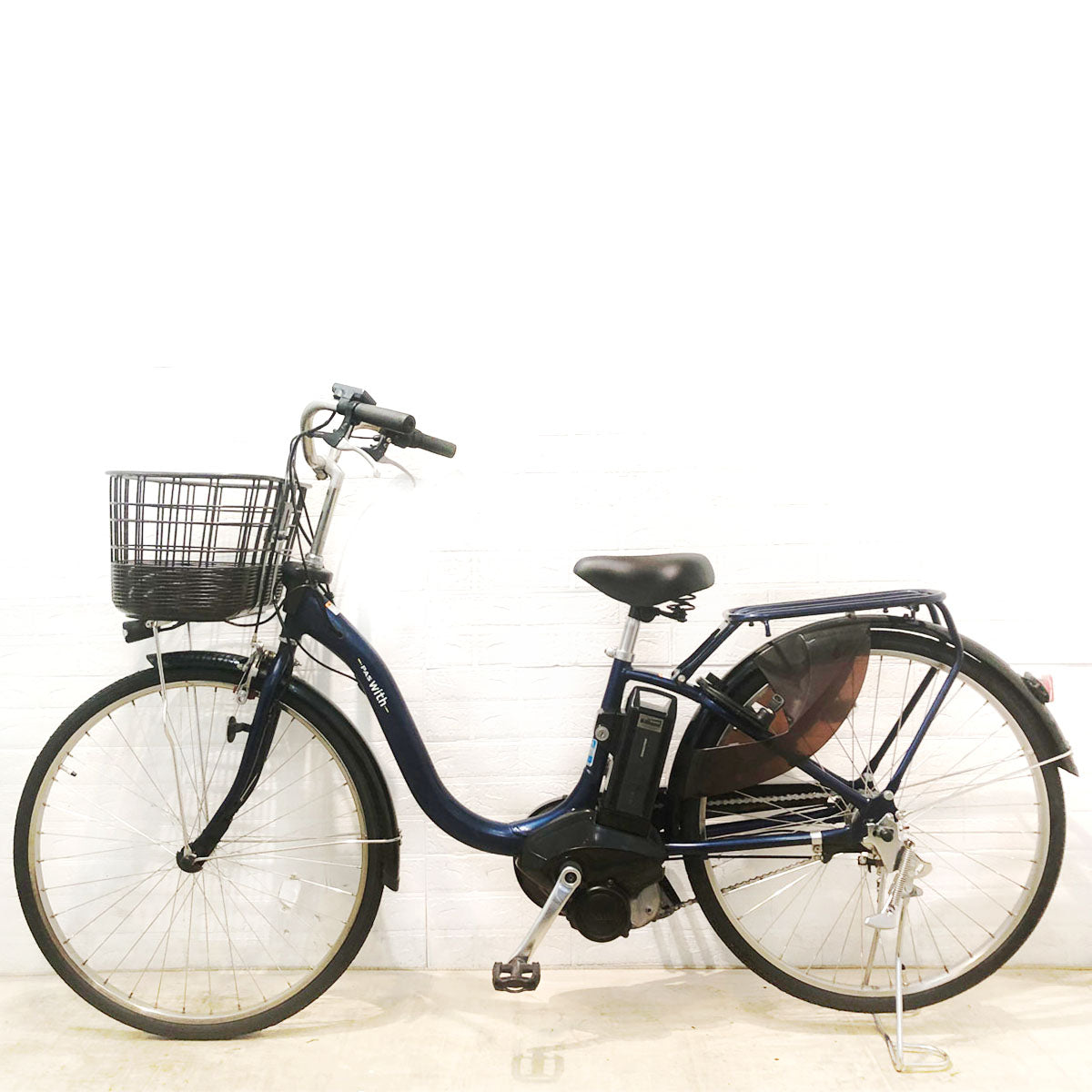 中古電動自転車 ヤマハ PAS With パス ウィズ ブルー 26インチ YC073 