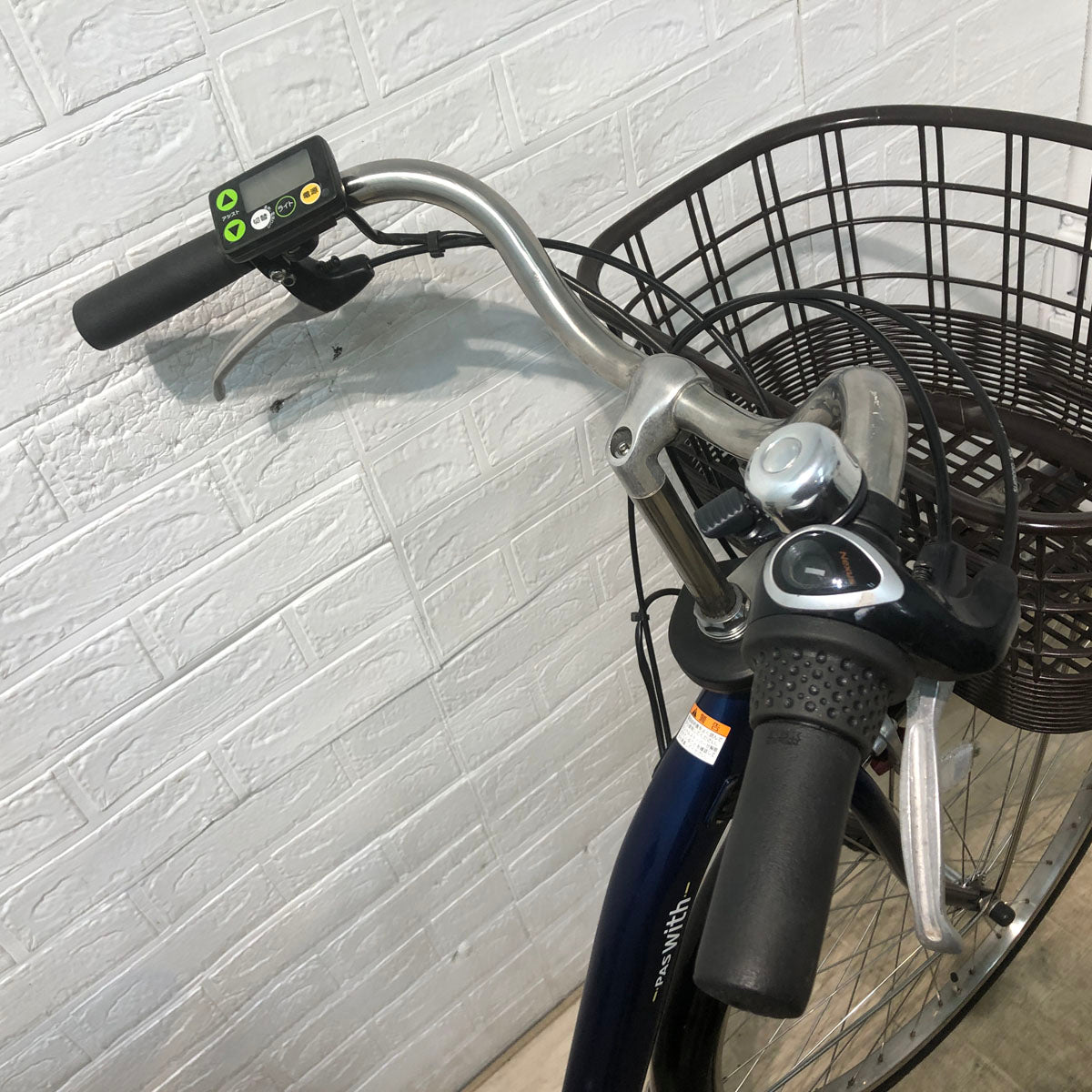 中古電動自転車 ヤマハ PAS With パス ウィズ ブルー 26インチ YC073 