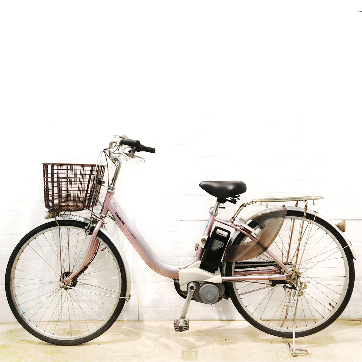 中古電動自転車 パナソニック ビビ ライト U ピンク 26インチ YC074