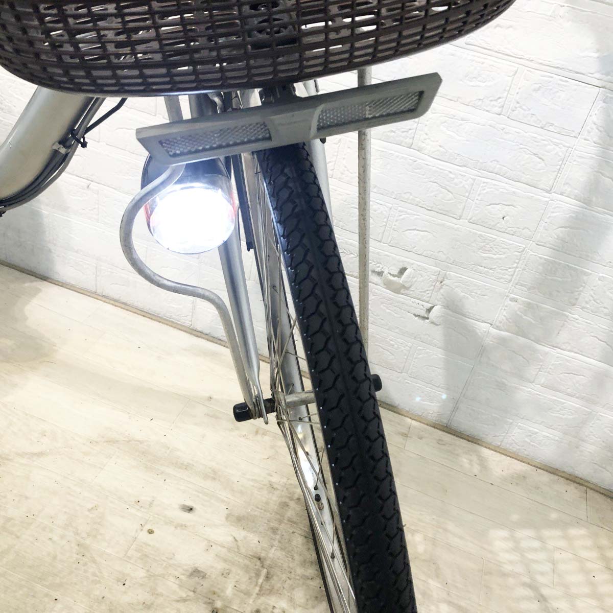中古電動自転車 パナソニック ビビSX シルバー 26インチ YH094
