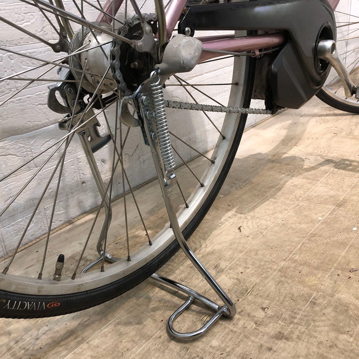 中古電動自転車 パナソニック ビビ ライト U ピンク 26インチ YC074 