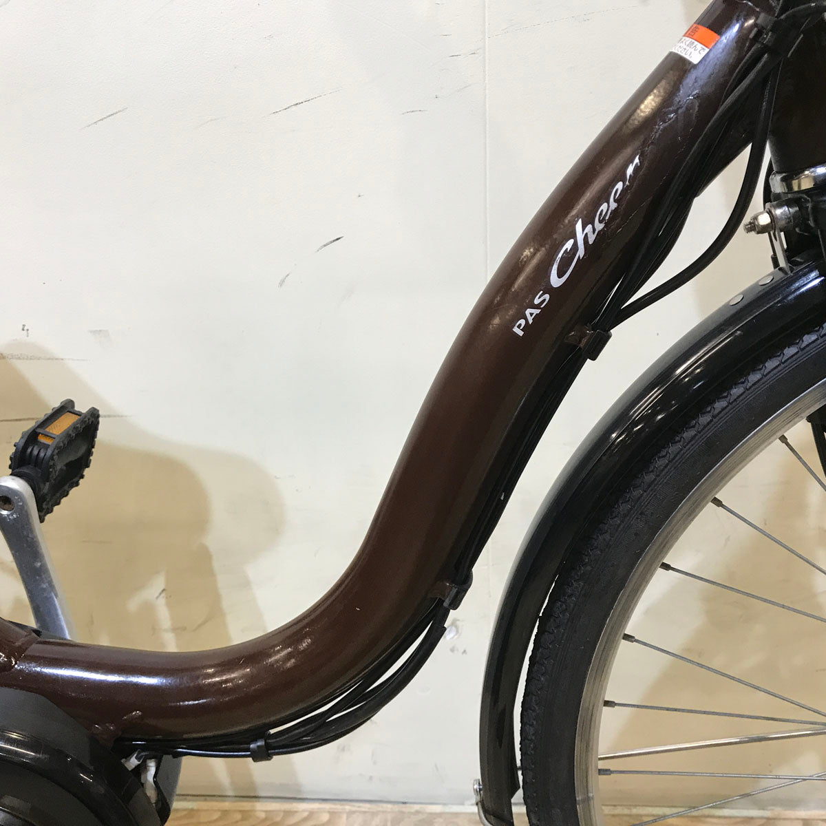 中古電動自転車 ヤマハ PAS Cheer パス チア ブラウン 26インチ KB062