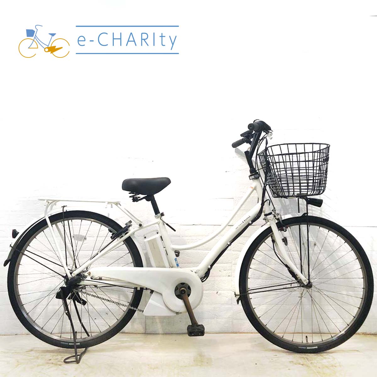 中古電動自転車 ヤマハ PAS アミ ホワイト 26インチ YH096
