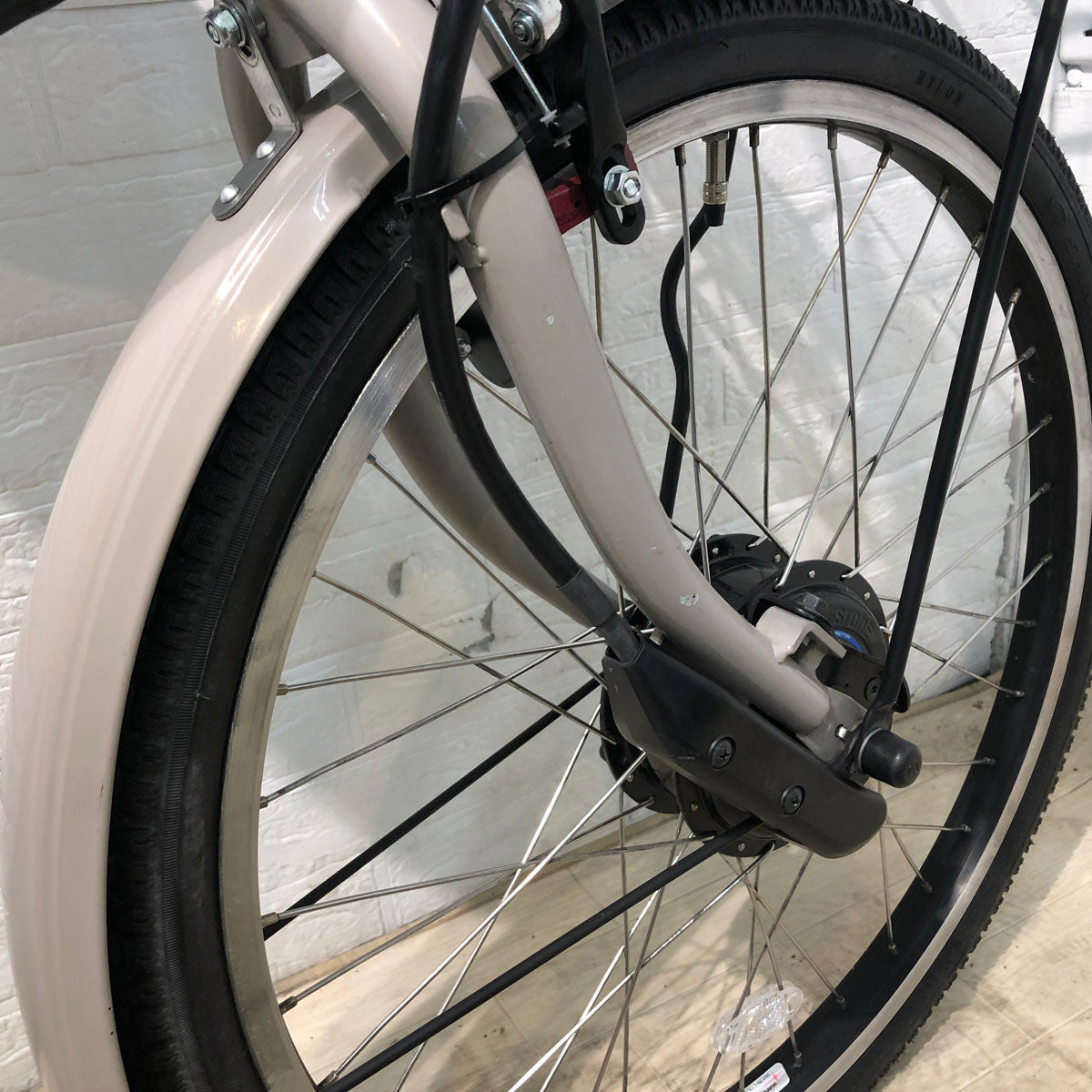 中古電動自転車 ブリヂストン bikke MOB dd ビッケ モブ dd ベージュ 前24×後20インチ SR415Y 