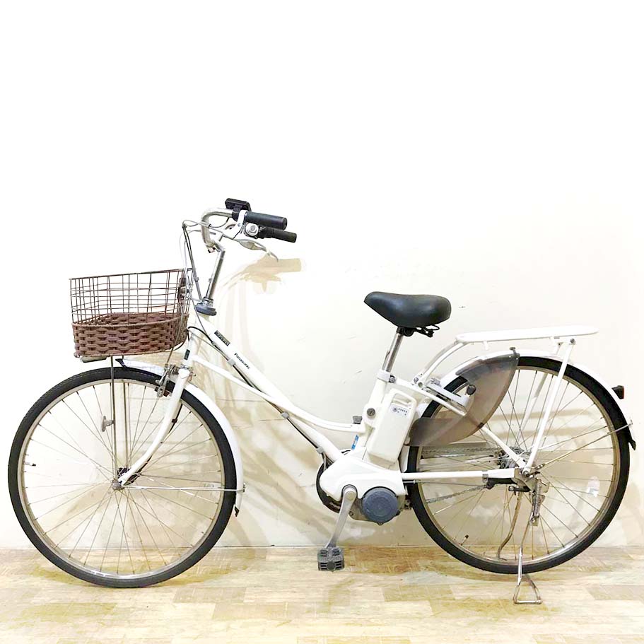 中古電動自転車 パナソニック カラーズ ホワイト 26インチ KG070