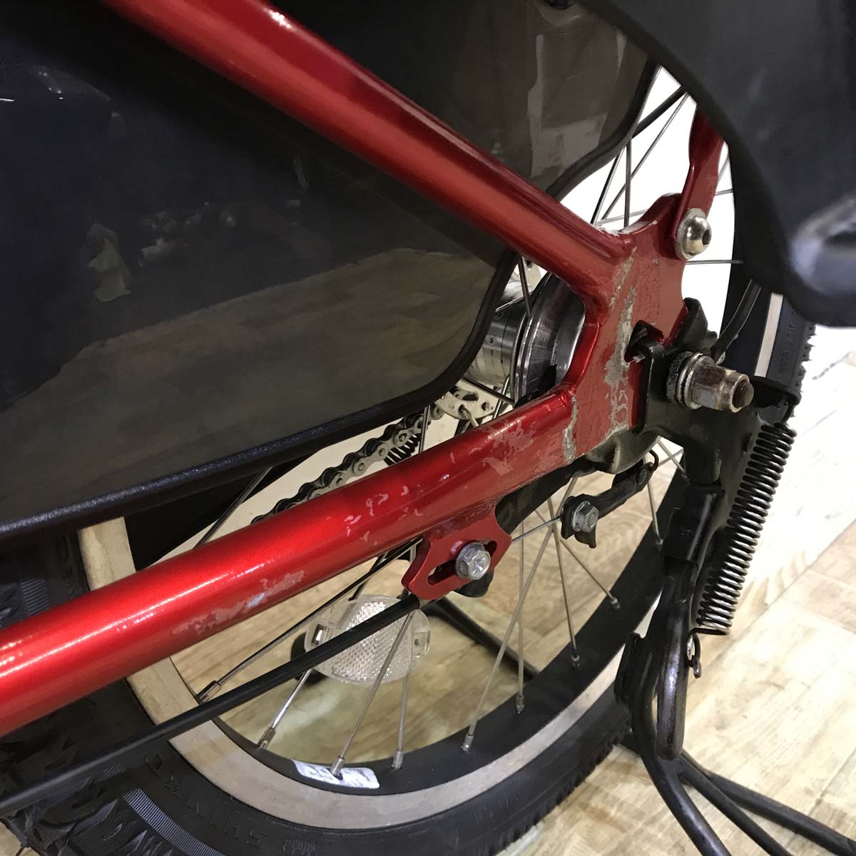 中古電動自転車 ヤマハ PAS キッスミニ レッド 20インチ KG071