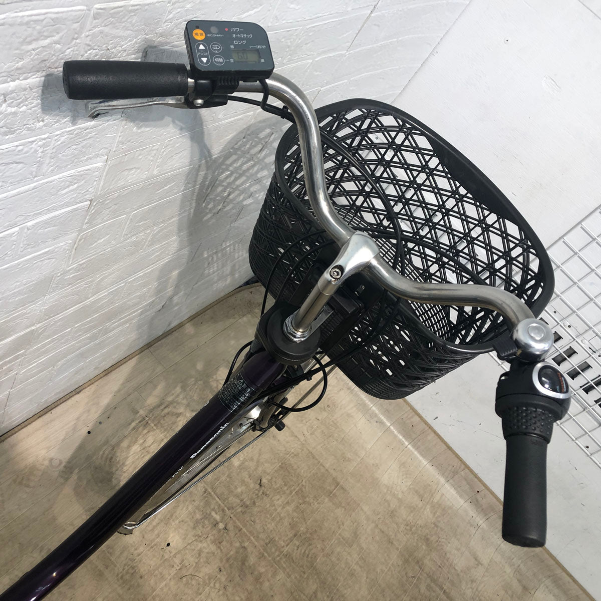 中古電動自転車 新品バッテリー パナソニック ビビ DX パープル 26インチ YC078