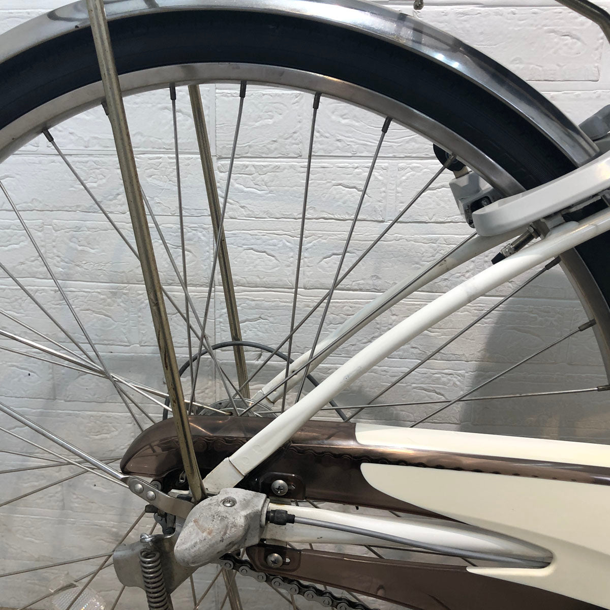中古電動自転車 パナソニック ビビ DX ホワイト 26インチ YC079