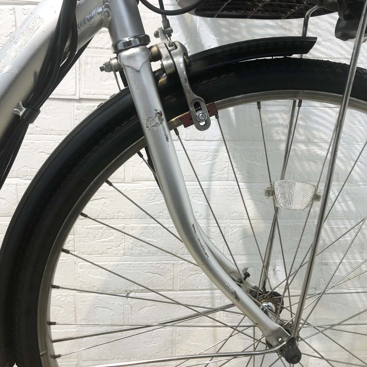 中古電動自転車 ヤマハ PAS ナチュラL シルバー 26インチ YH104