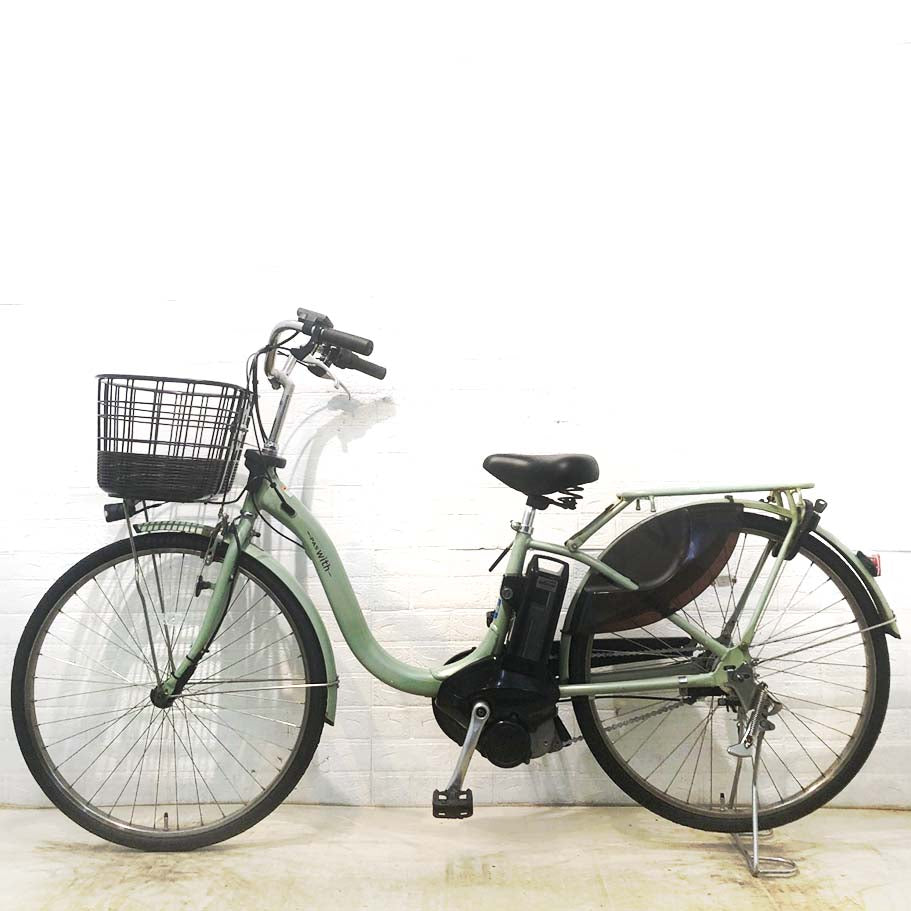 中古電動自転車 ヤマハ PAS ウィズ グリーン 26インチ YH105