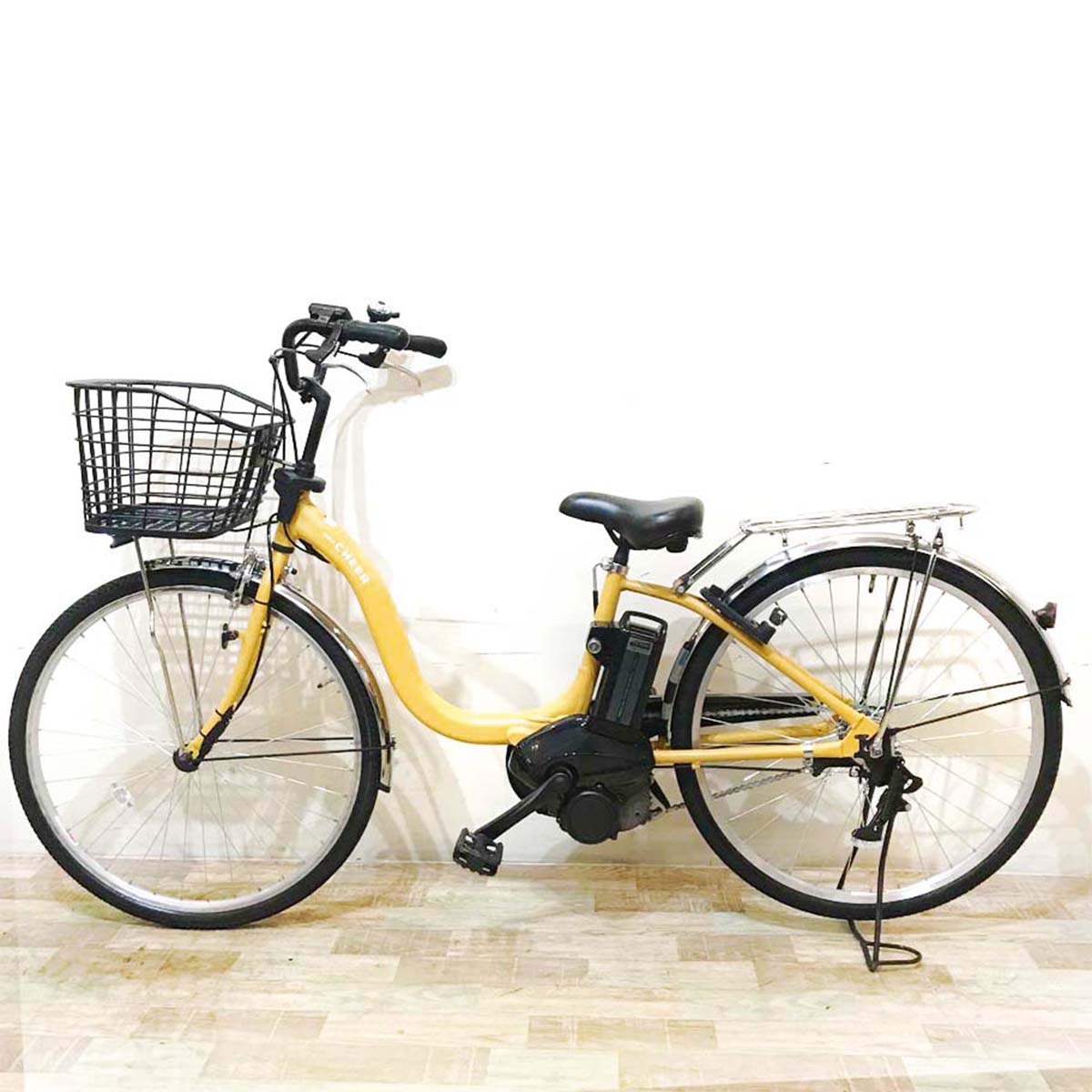 中古電動自転車  ヤマハ PAS Cheer パス チア イエロー 26インチ KB071 