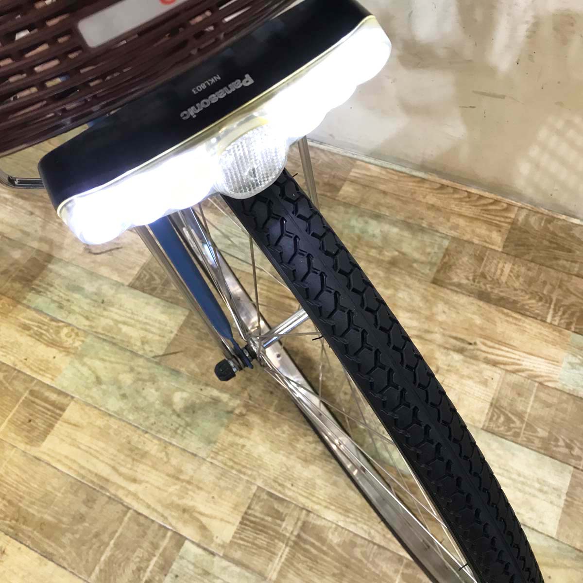 中古電動自転車 パナソニック ビビDX SD ブルー 26インチ KG077