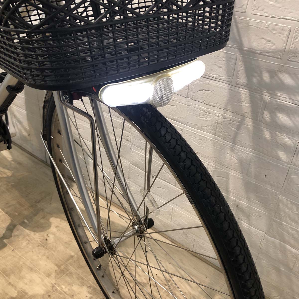 中古電動自転車 パナソニック ビビ DX シティ シルバー 27インチ YC084