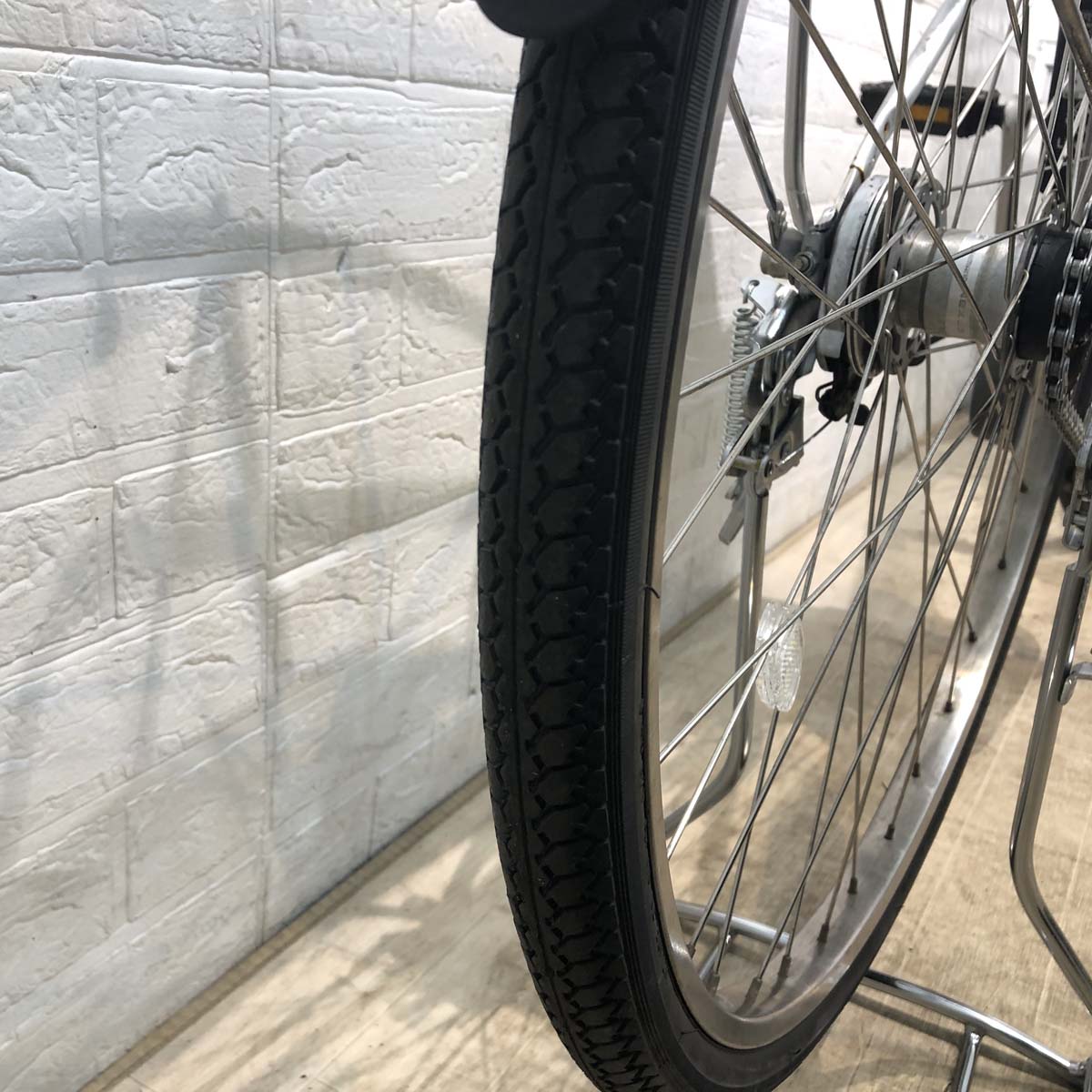 中古電動自転車 パナソニック ビビ DX シティ シルバー 27インチ YC084