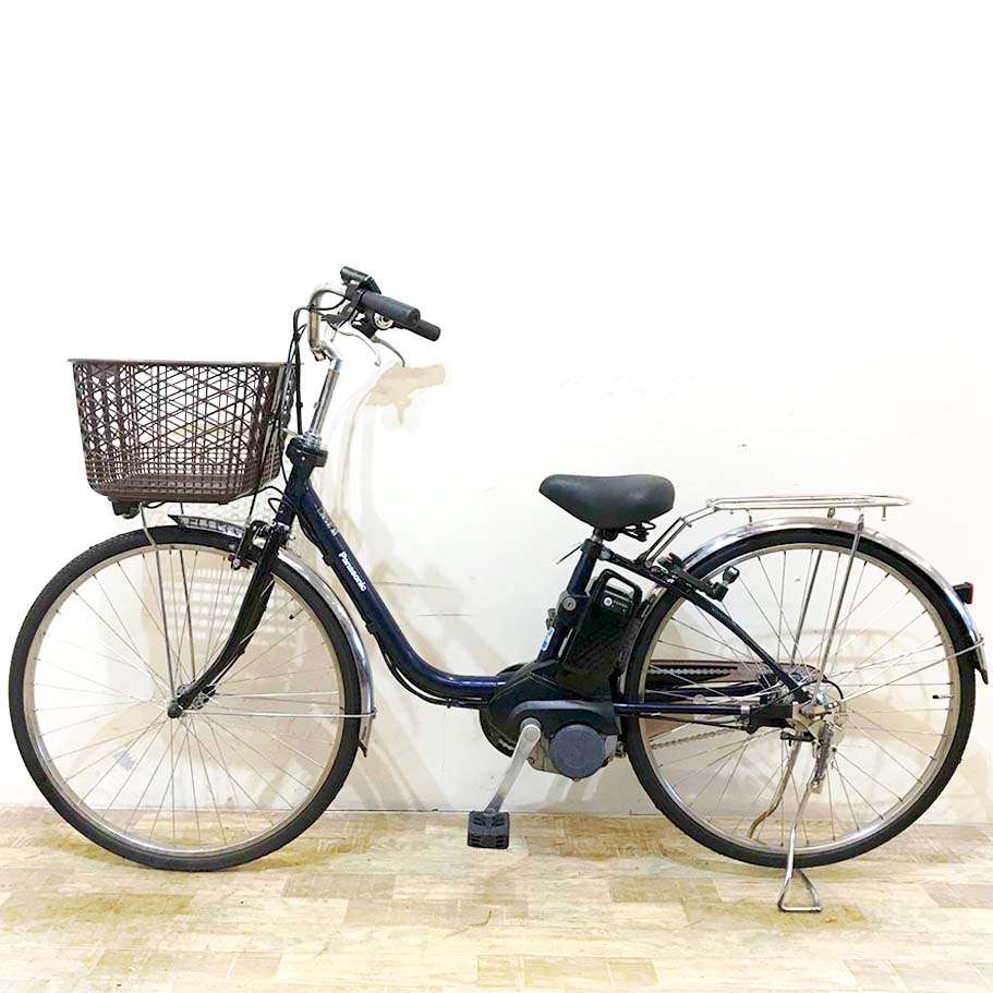 中古電動自転車 パナソニック ビビDX ネイビー 26インチ KG078