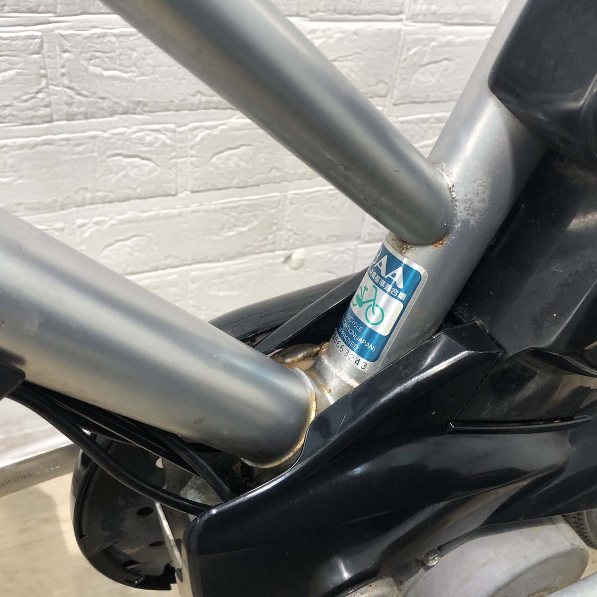 中古電動自転車 パナソニック ビビ DX シティ シルバー 27インチ YC084