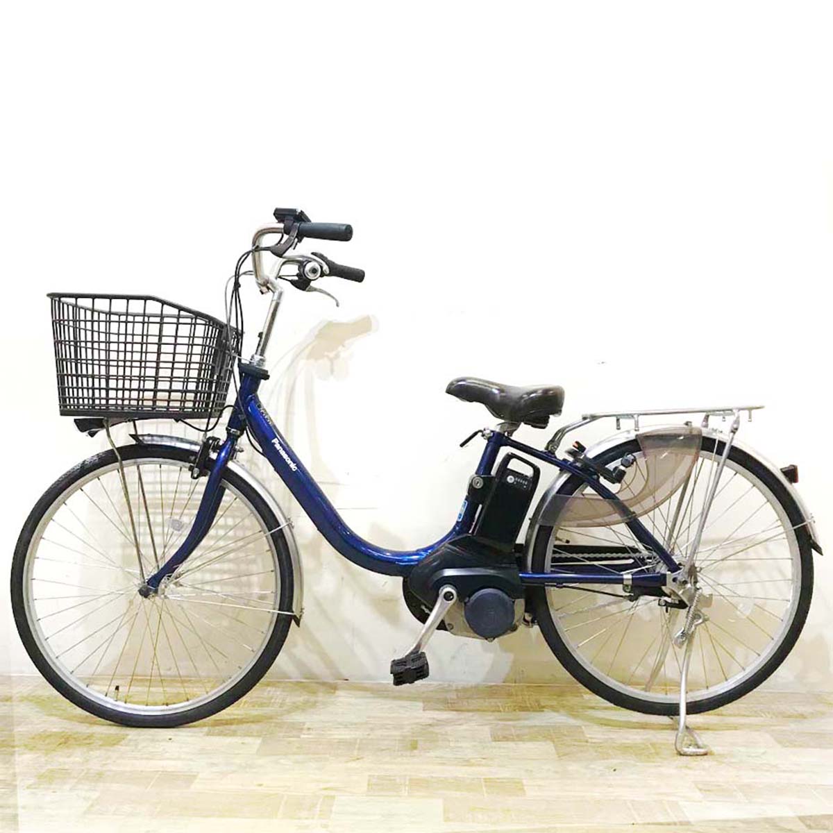 中古電動自転車 パナソニック ビビ L ネイビー 24インチ KB073 