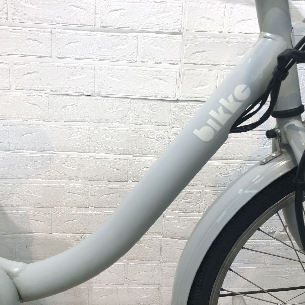 中古電動自転車 新品バッテリー ブリヂストン ビッケモブdd グレー 24×20インチ YH108