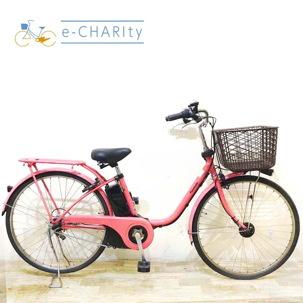 中古電動自転車  パナソニック ビビ スタイル DX ピンク 26インチ KA073