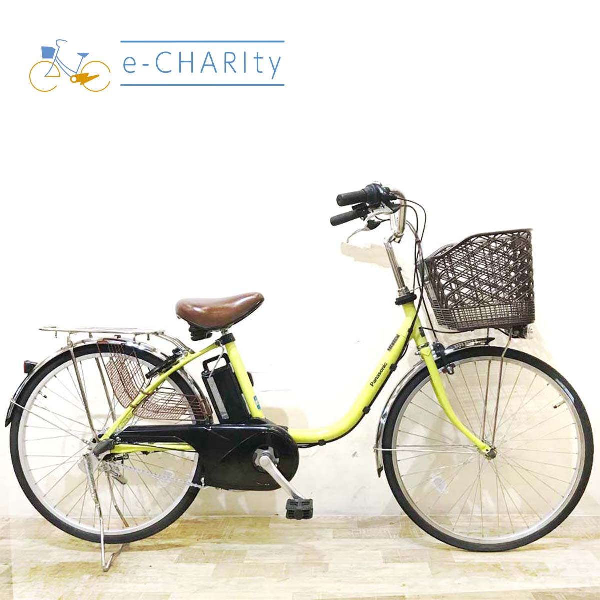 中古電動自転車  パナソニック ビビ TX グリーン 24インチ KA093 