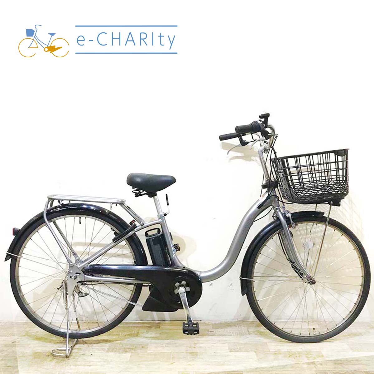 中古電動自転車  ヤマハ PAS With SP パス ウィズ SP シルバー 26インチ KB004