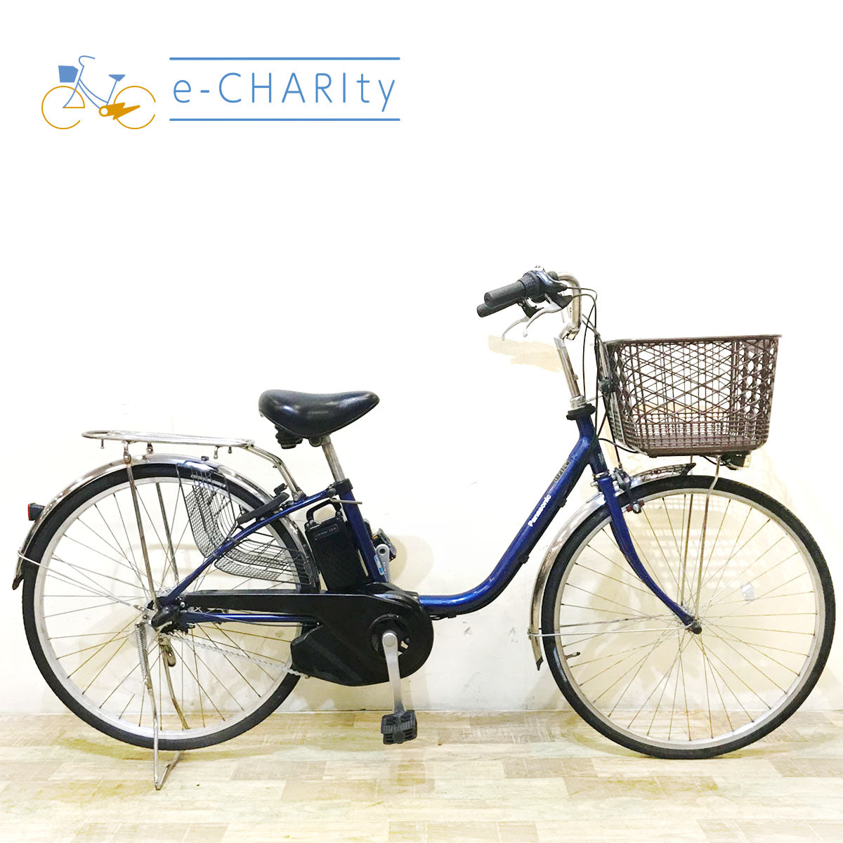 中古電動自転車 パナソニック ビビ DX ブルー 26インチ KB056